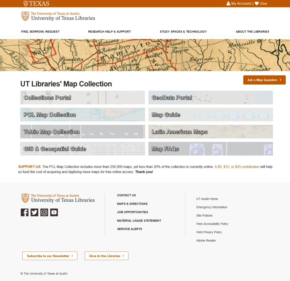University of Texas at Austin Libraries' Map Collection
