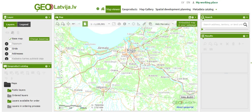 Geoportal of Latvia