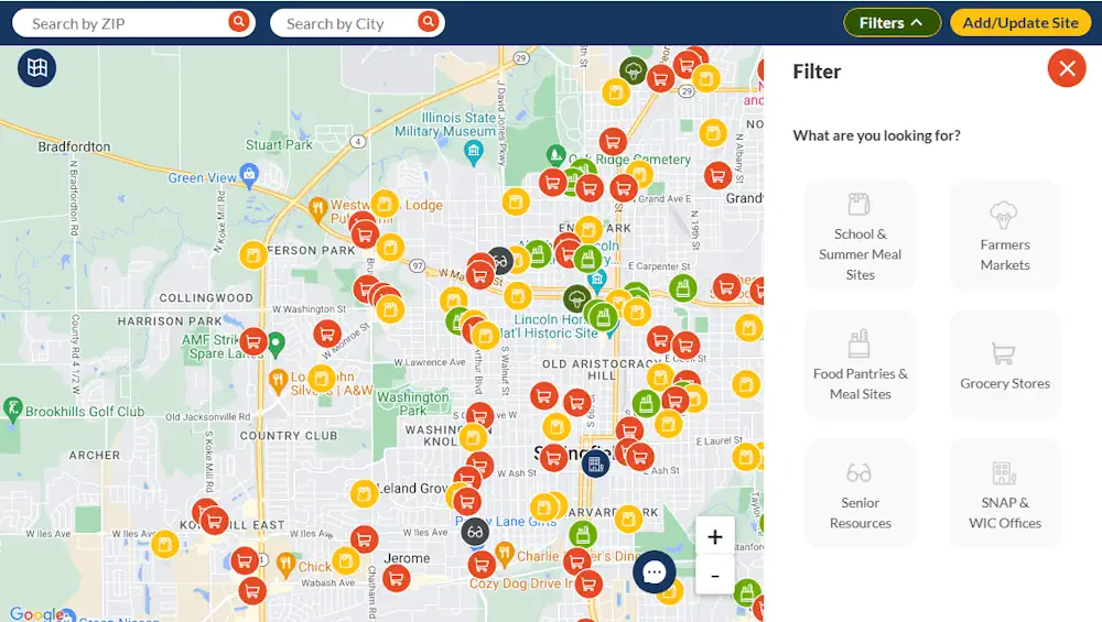 Interactive Map Helps People Find Food And Resources In Illinois