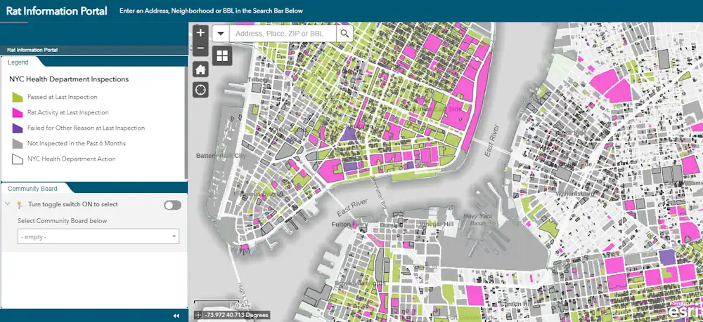 NYC Introduces Rat Info Portal Featuring Map And Inspection Histories By Property