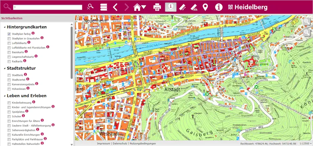 Neues Geodatenportal Der Stadt Heidelberg