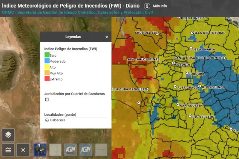 Una Cartografía Online Detallará A Diario El Peligro De Incendios Por Regiones