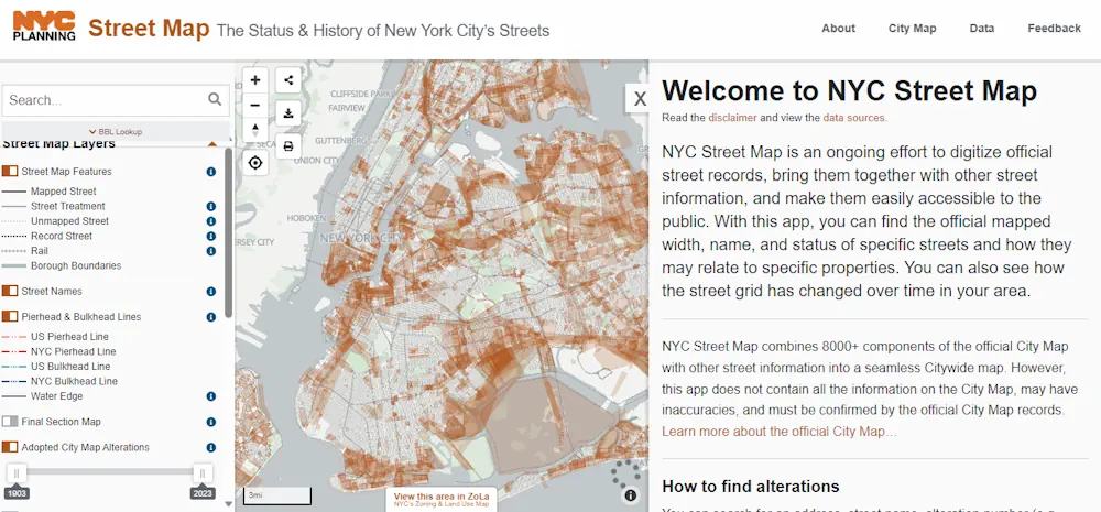 City Planning Announces NYC Street Map To Show Historical Information About City