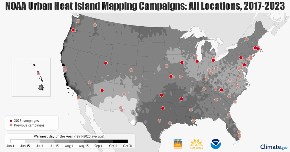 NOAA Seeks Applications For 2024 Urban Heat Island Initiative