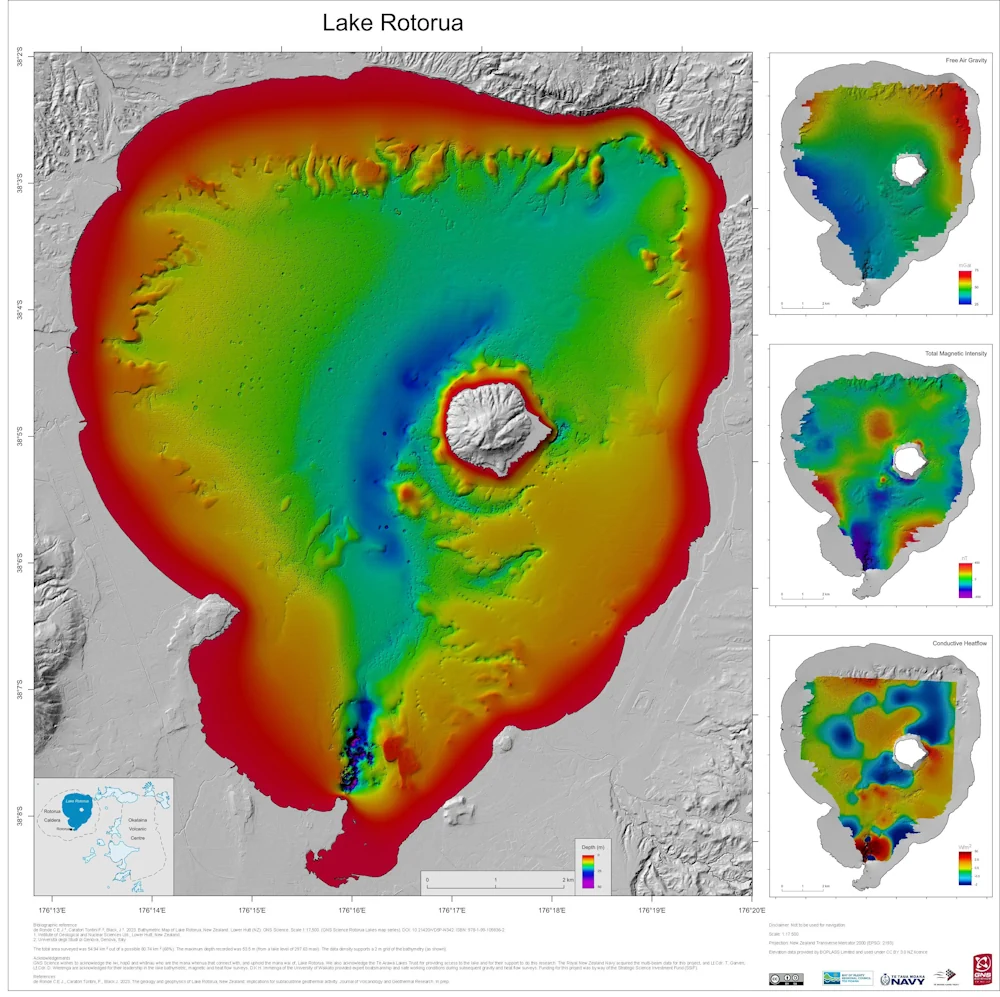 Major 'Magnetic Anomaly' Discovered Deep Below New Zealand's Lake Rotorua