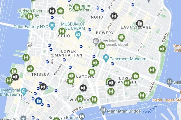 A New Google Maps Layer Shows Public Restrooms In NYC