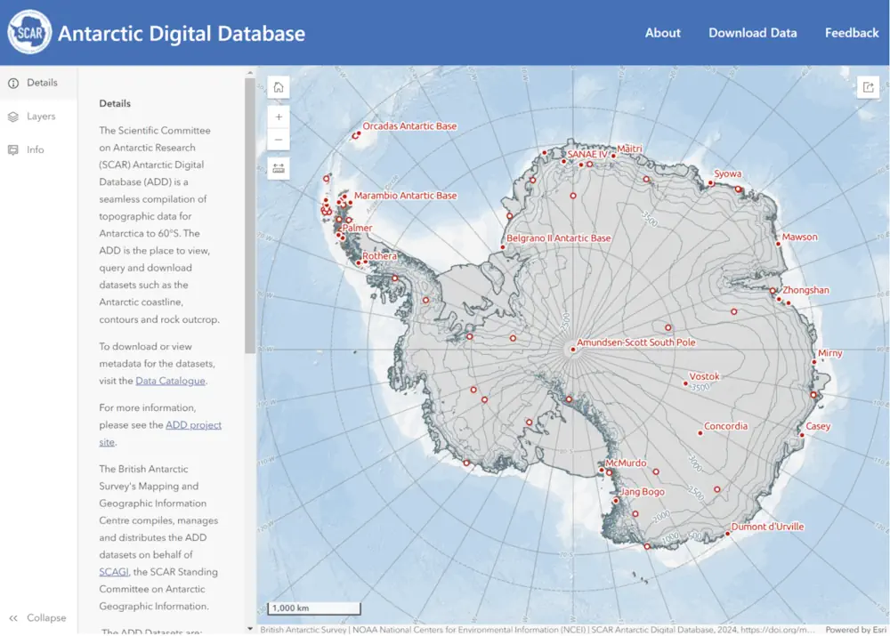 BAS Releases Interactive Antarctic Map Viewer